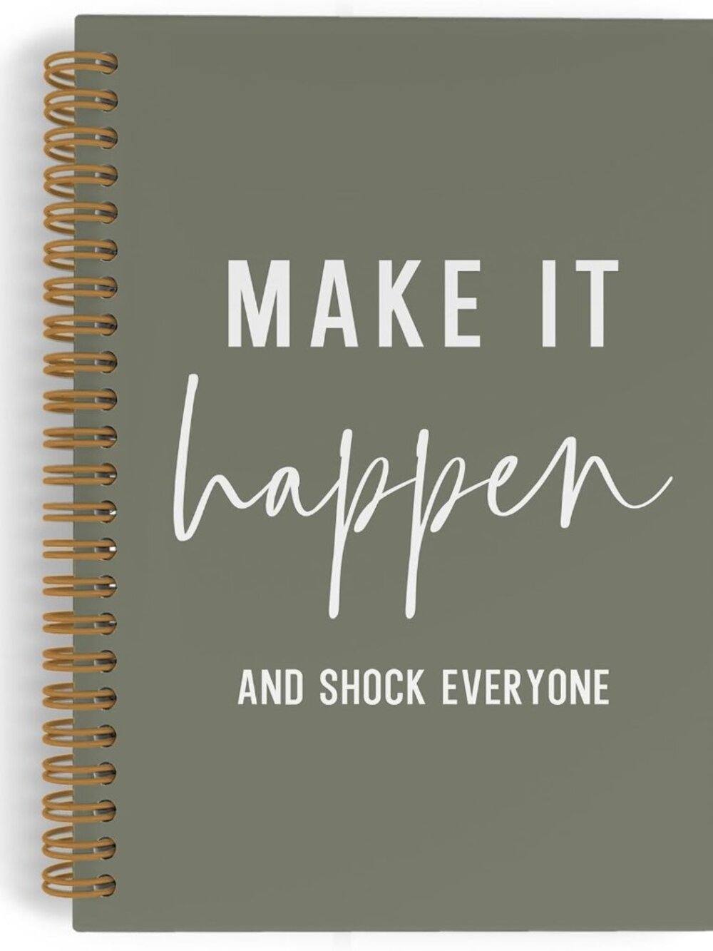 Make It Happen Motivational Spiral Notebook, Inspirational Journal Notebook, Ins